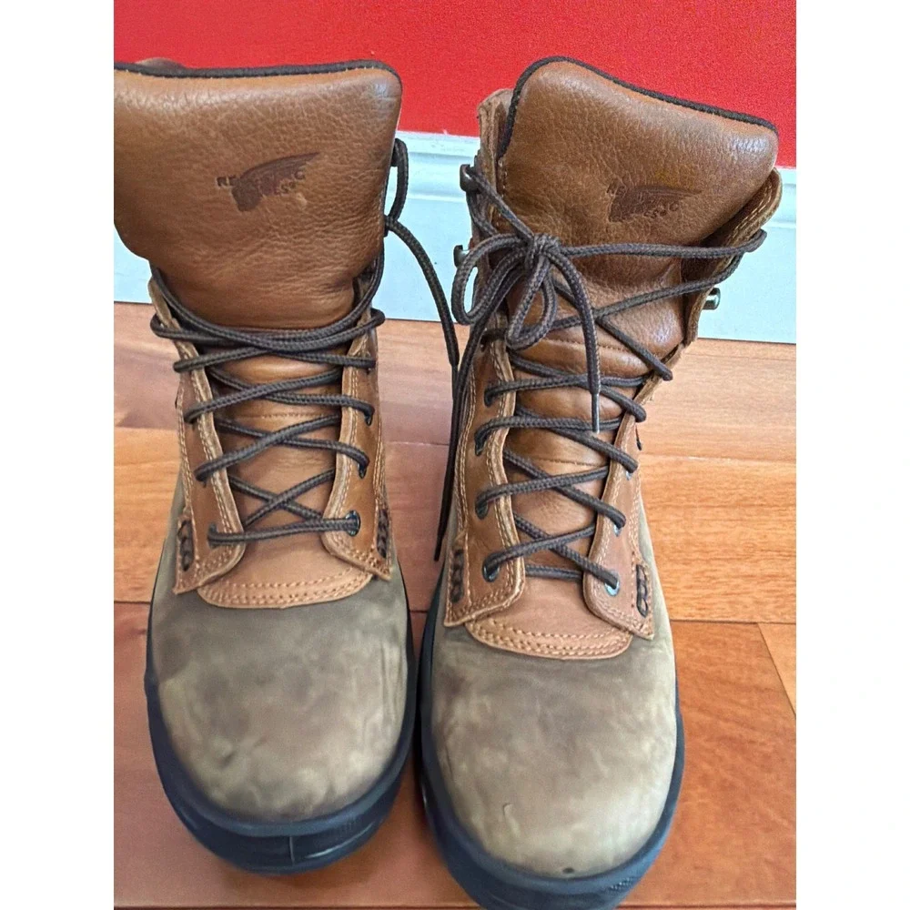 Red Wing 906 Work Boots Mens Brown Leather EH‎ Rated Lace Up 8.5 E2